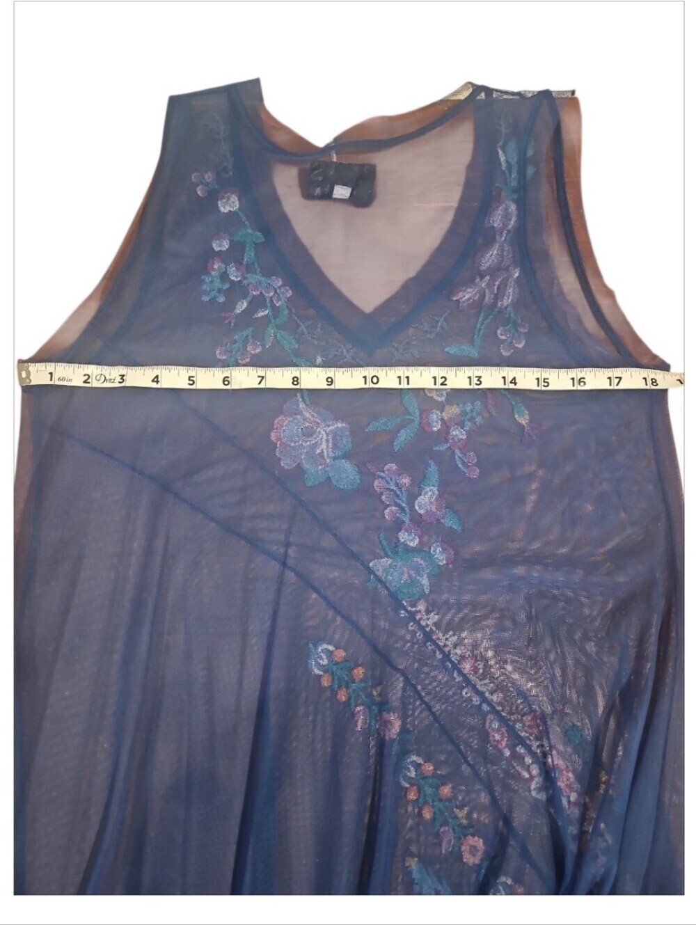NWT Johnny Was Mazzy Bias Blue Embroidered Maxi Dress M - Picture 13 of 13